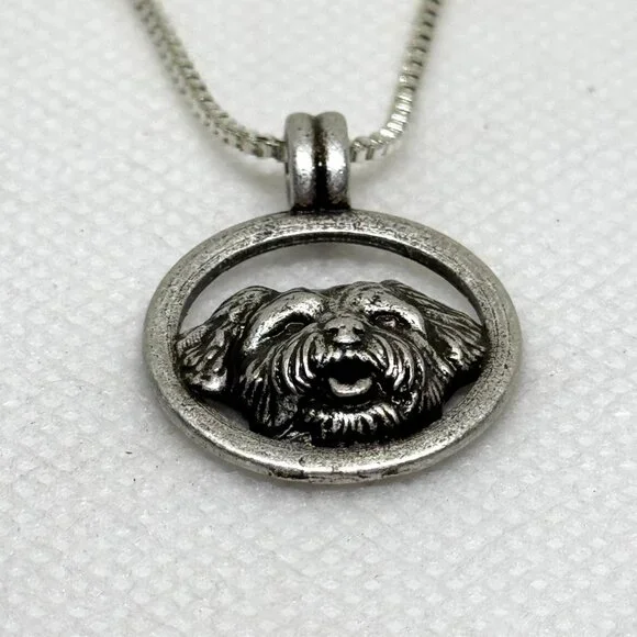 Shih Tzu dog pendant necklace, NWOT - Picture 2 of 5